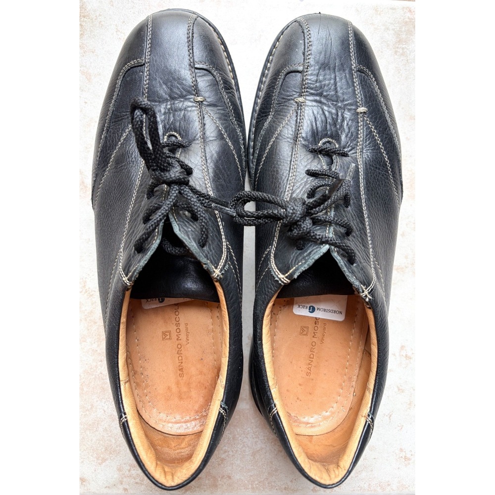 Sandro Moscoloni Men's Comfort Walk Casual‎ Shoes Oxford Lace Black Leather 10.5